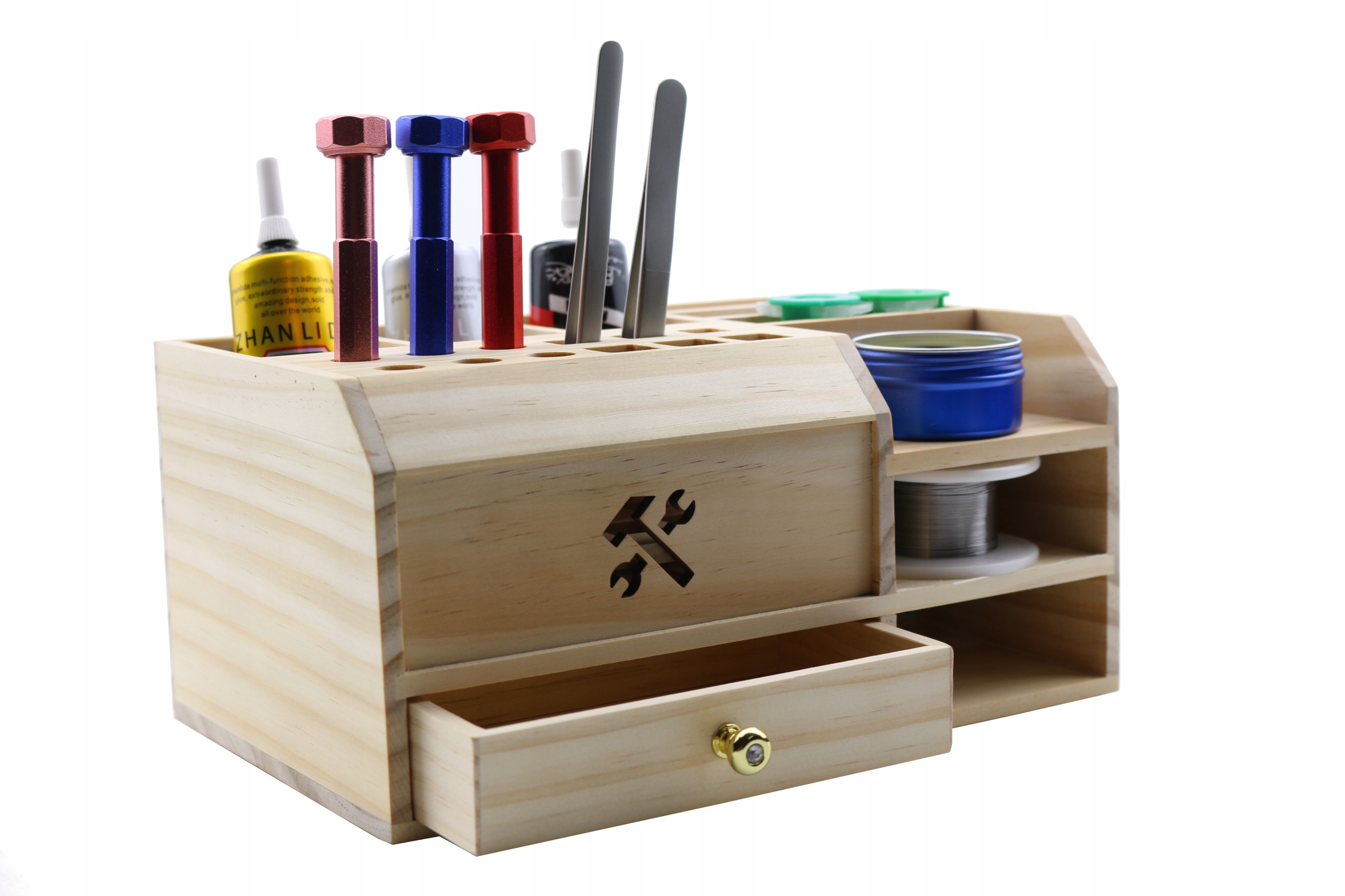 Drewniany organizer na narzędzia serwisowe Box