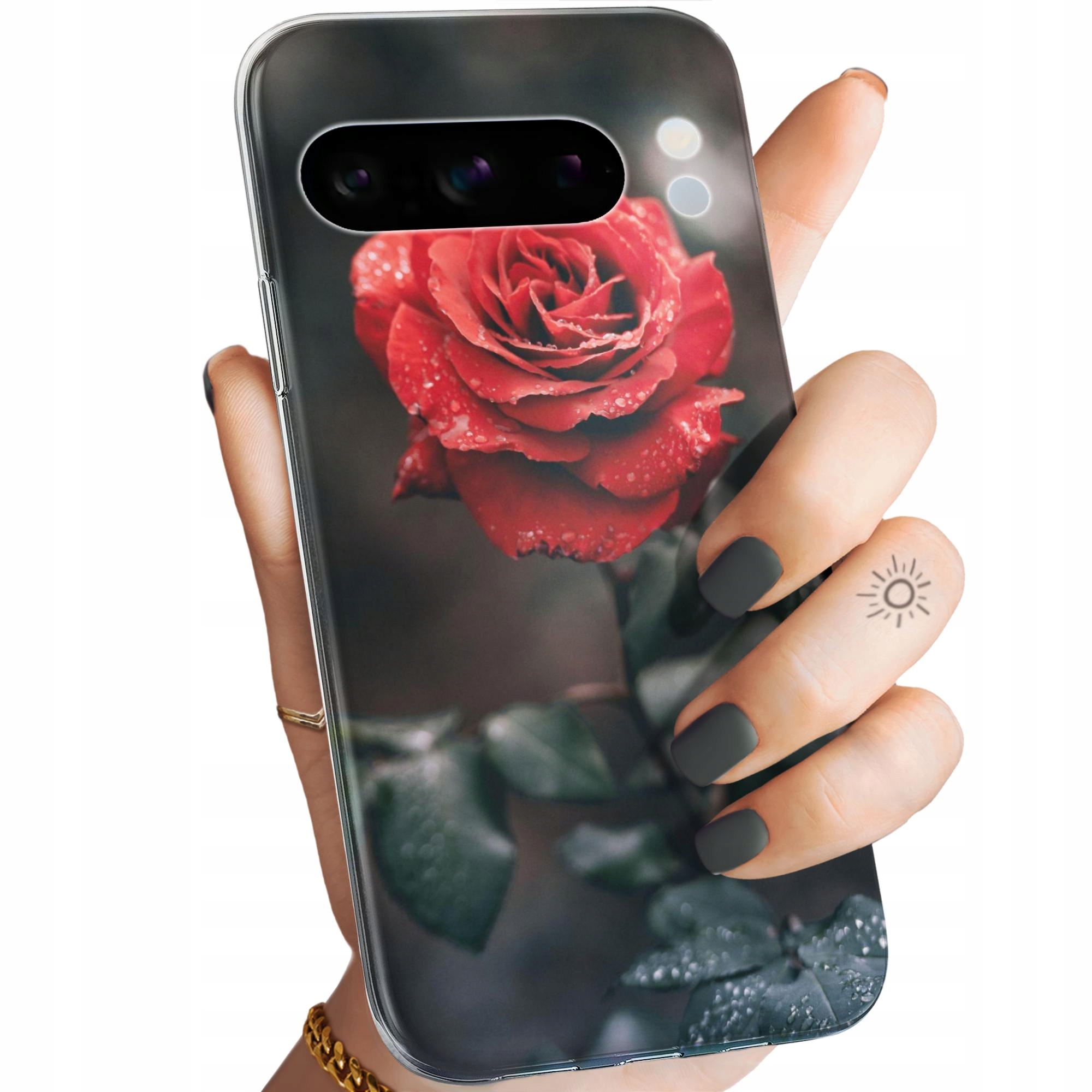 Etui Do Google Pixel 8 Pro Róża Z Różą Rose Obudowa Pokrowiec Case