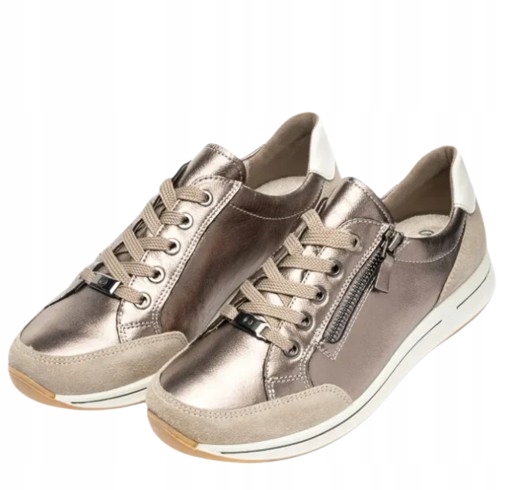 Ara Dámské Šněrovací Kožené Sportovní Boty, Hnědé, Velikost 38