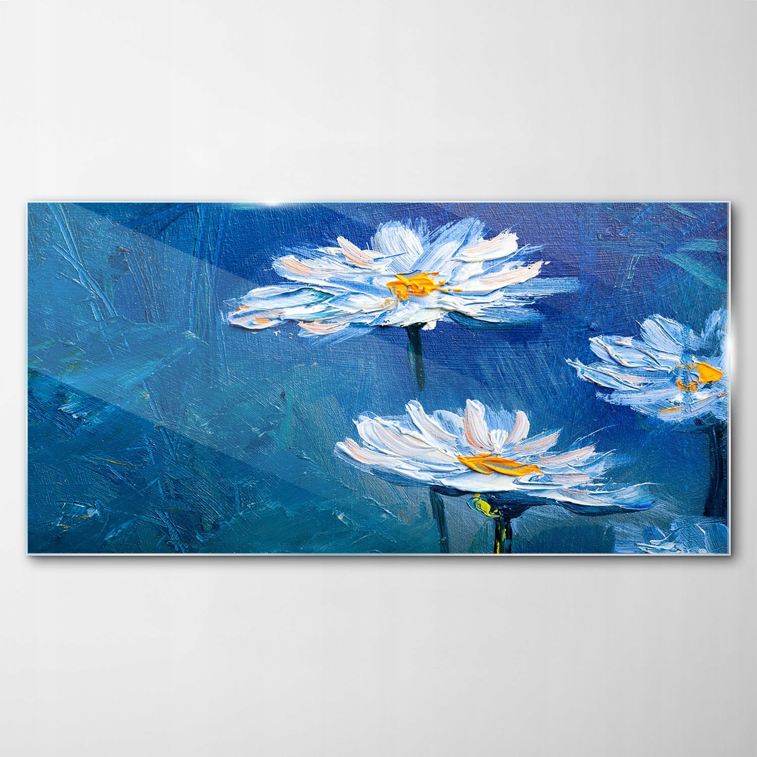 

Obraz Szklany Dekor Natura Kwiaty Stokrotki 120x60