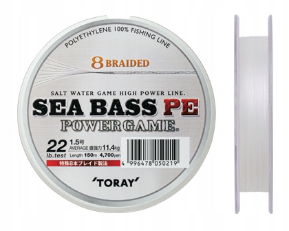 Šňůra Sea Bass Pe 20 Lb 150 m 1.2 Gu 0,185 mm