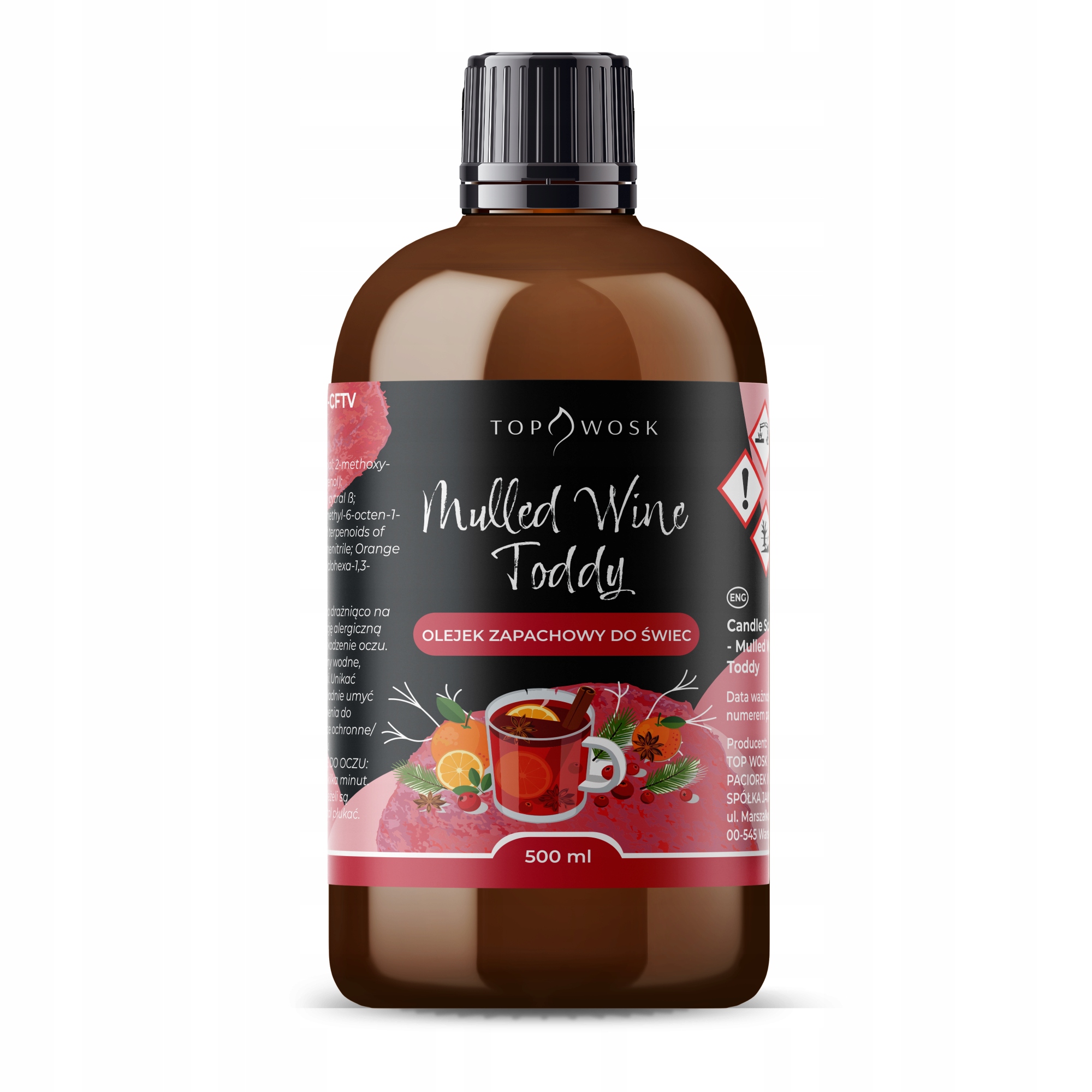 Vonný olej do svíček Mulled Wine Toddy 500 ml, vůně do parafínového vosku