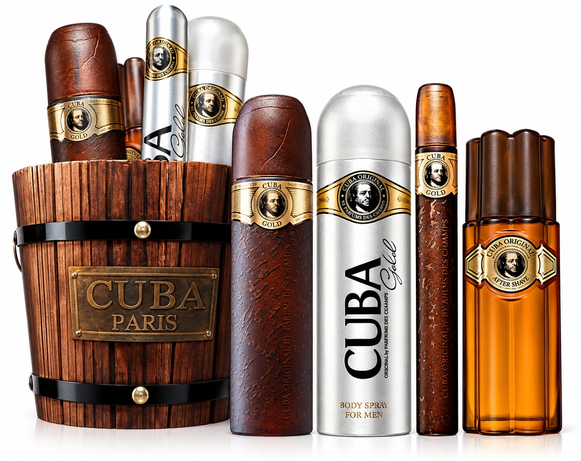 Sada kosmetických přípravků pro muže Dárek Vánoční toaletní voda Cuba Gold