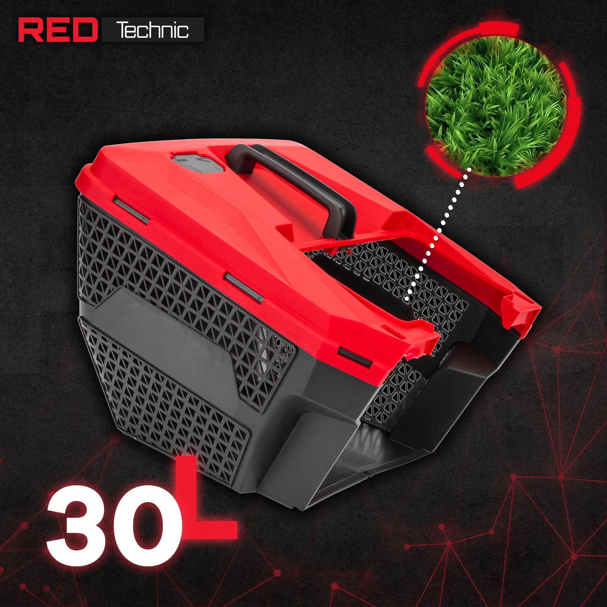 KOSIARKA ELEKTRYCZNA DO TRAWY 2200W NÓŻ 32CM LEKKA DUŻY KOSZ 30L Zakres regulacji wysokości koszenia 3-7 cm