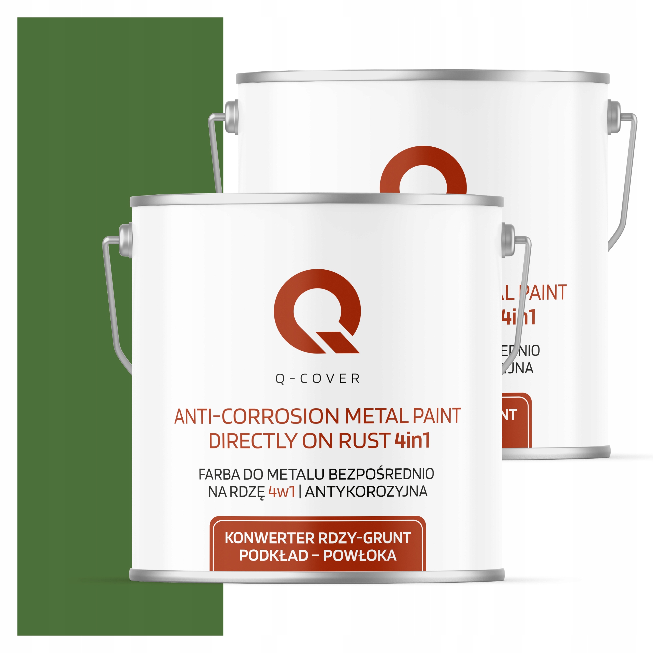 Farba Priamo na hrdzu Metal Aluminium Oceľ 5L 4v1 Polomat Zelená Trávnatá