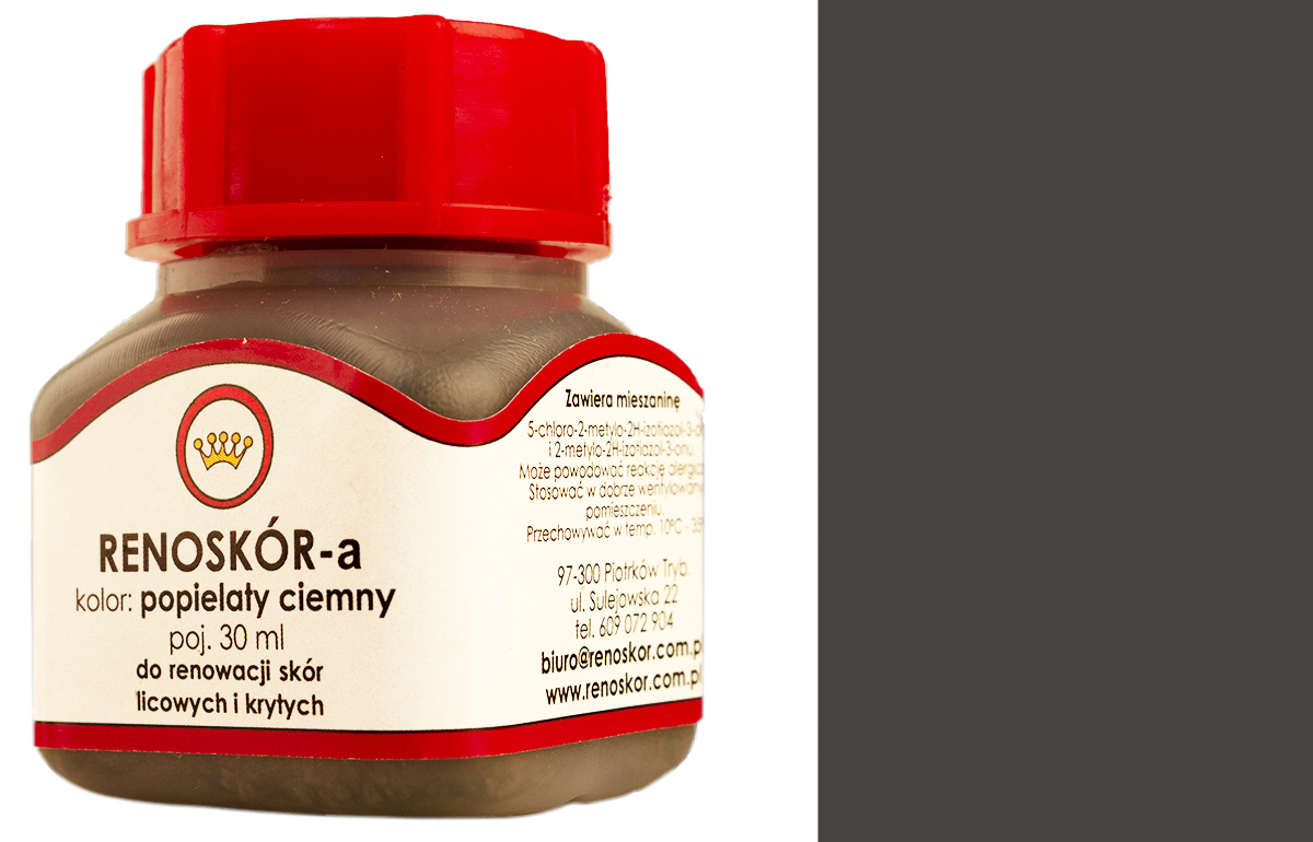 FARBA DO MALOWANIA SKÓR RENOWACJI RENOSKÓR SZARY