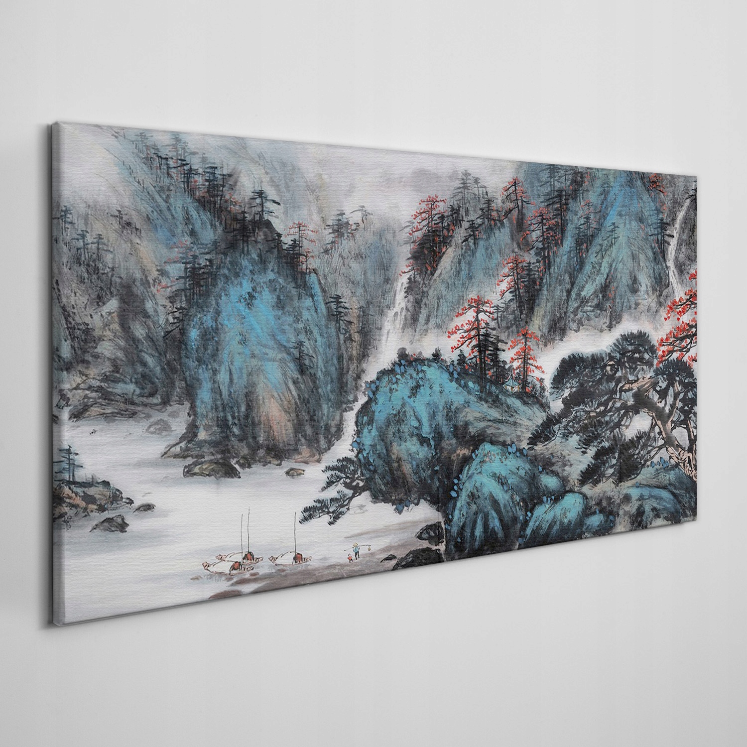 

Obraz na płótnie do salonu Góra drzewo mgła 120x60