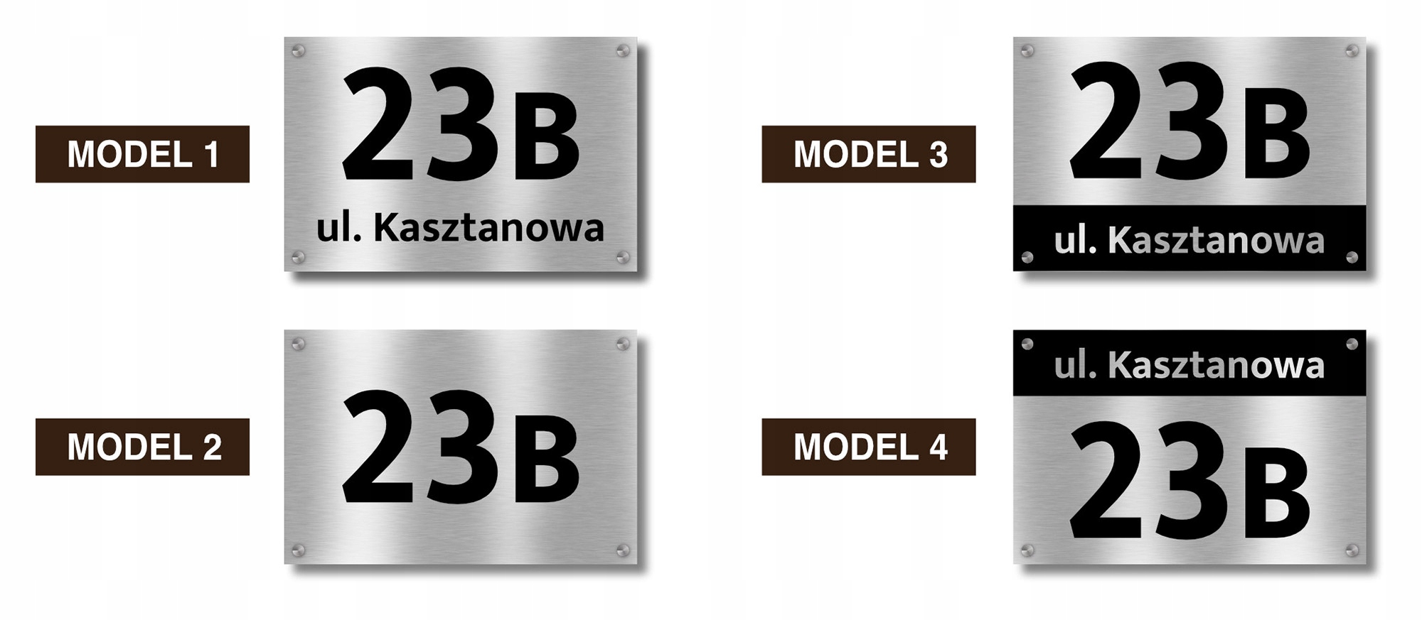 tabliczka tablica ADRES numer domu 30x20 + dystans Wysokość produktu 20 cm