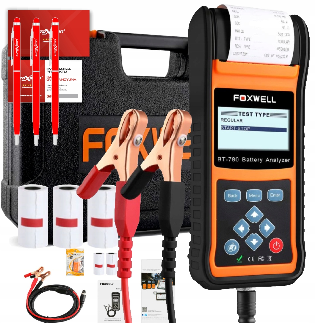 ТЕСТЕР БАТАРЕЙ FOXWELL BT780 С ПРИНТЕРОМ RU
