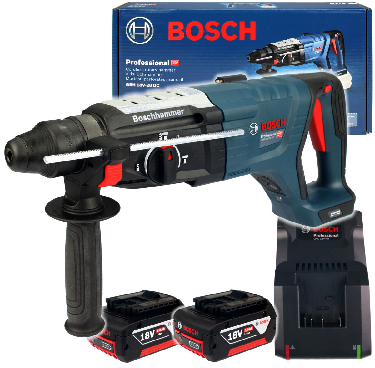 

Akumulatorowy Młot Gbh 18V-28 DC Bosch 2x5,0Ah