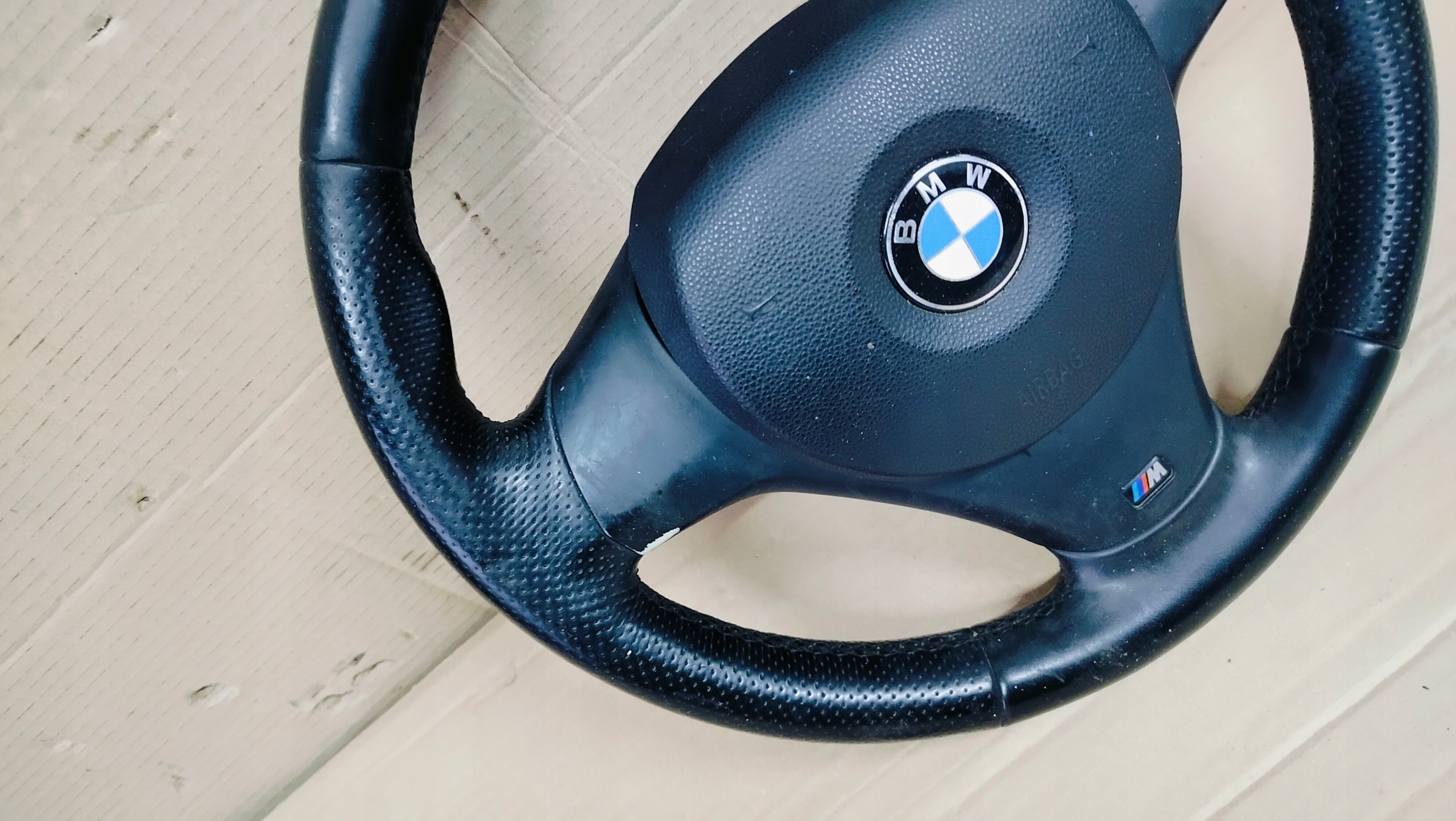 lenkrad Leder SKORZANA BMW 1 E81 E82 E87 3 E90 E91 M PAKIET AIRBAG