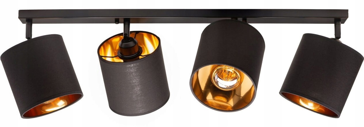 

Lampa sufitowa listwa 4 czarna abażur Oro Led