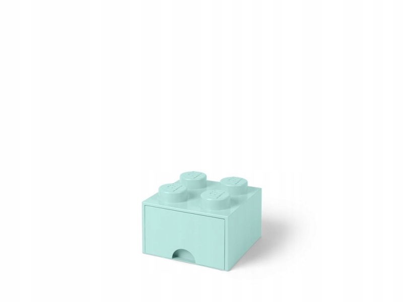 Lego 40051742 Zásobník na stavebnice s zásuvkou 2x2 tyrkysový