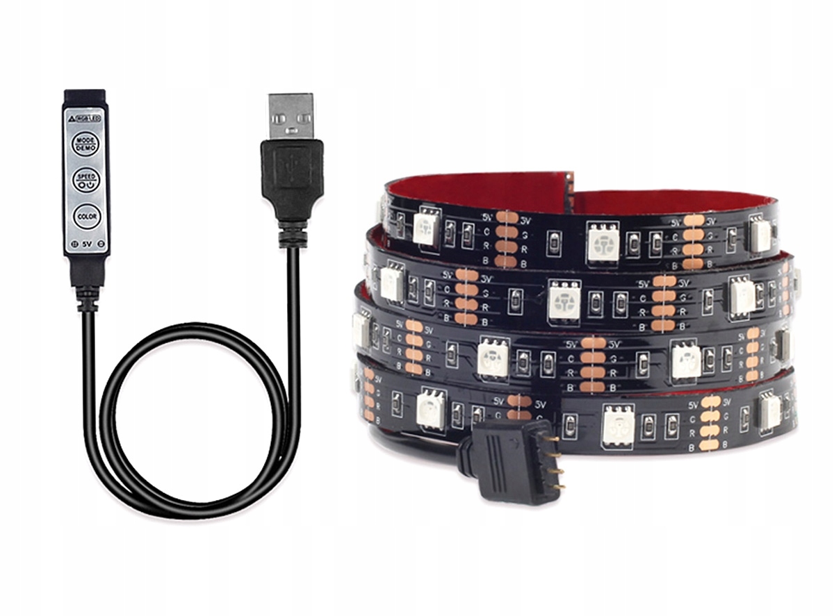 PODŚWIETLENIE LED USB DO TELEWIZORA TV LISTWA RGB Model ZD4D