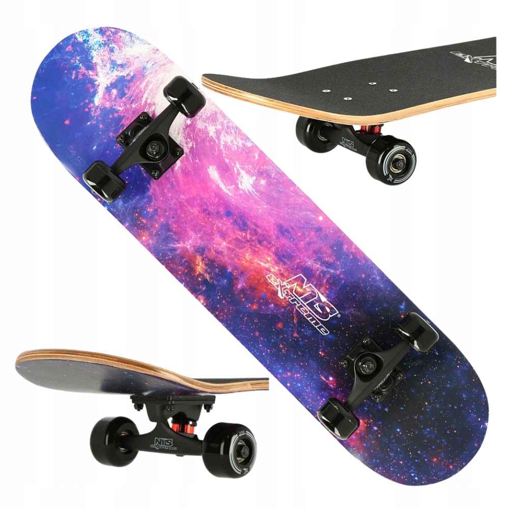 Deskorolka Klasyczna Drewniana ABEC-7 Skateboard Dla Dziecka Space Nils