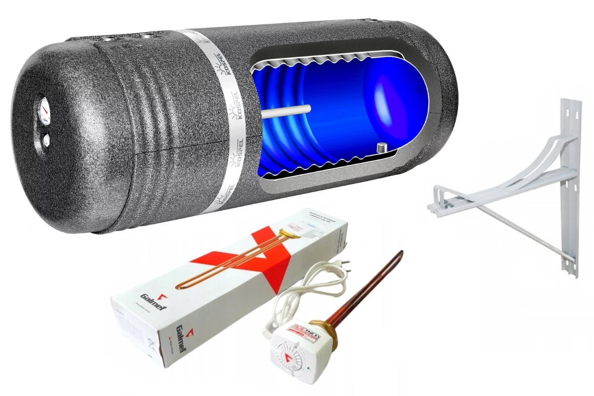 Kospel Bojler Zasobnik 120 Litrów WP-120 Dwupłaszcz Grzałka 2kW Uchwyty