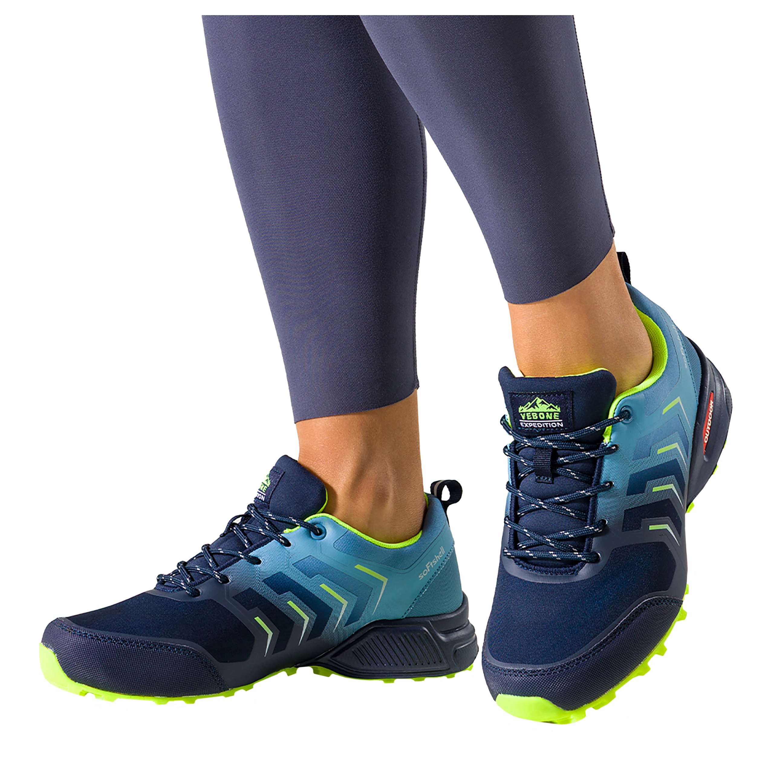 Černé Trekingové Boty Dámské Sportovní Pohodlné Softshell Šněrovací vel. 36