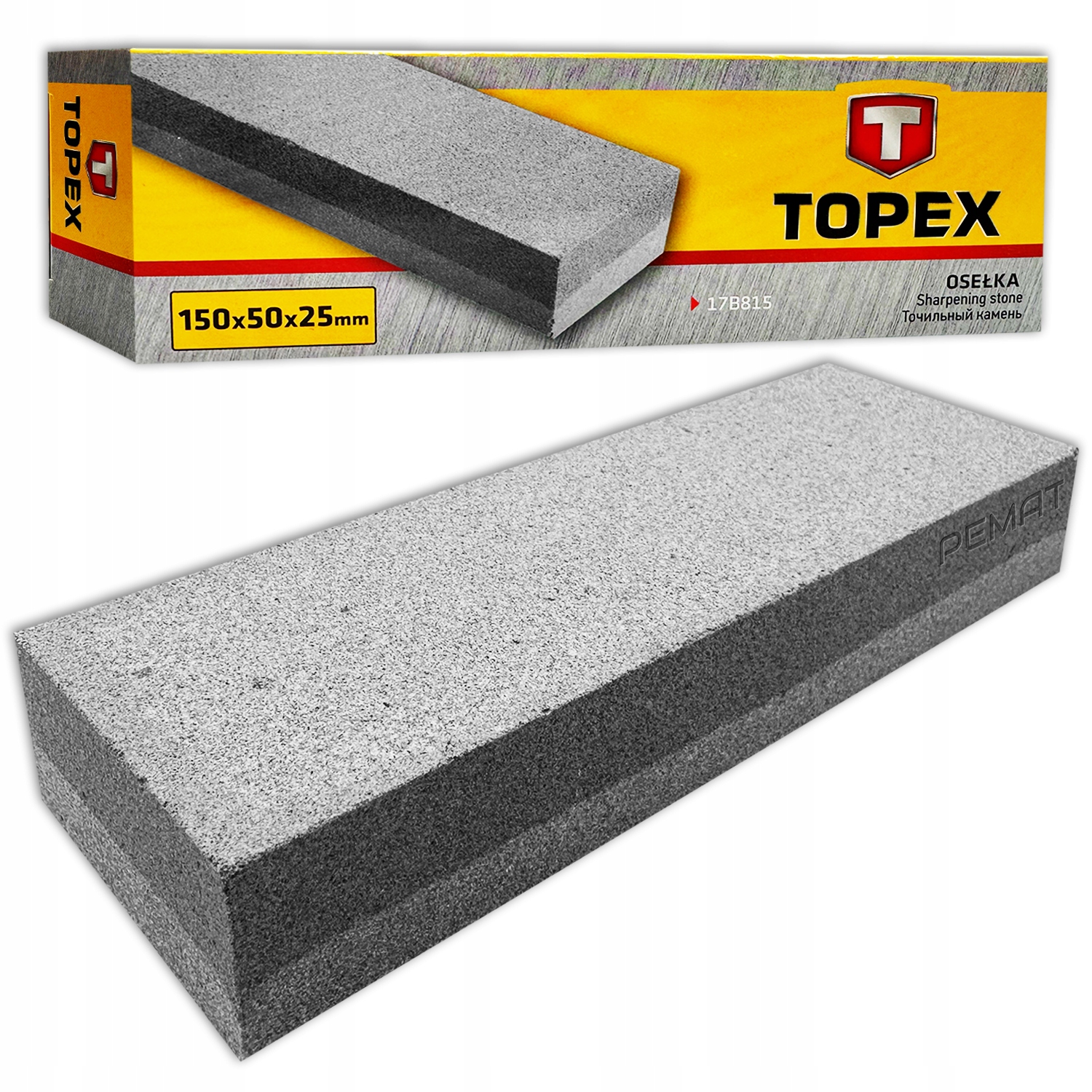 

Topex Osełka ostrzałka do ostrzenia 150x50x25mm