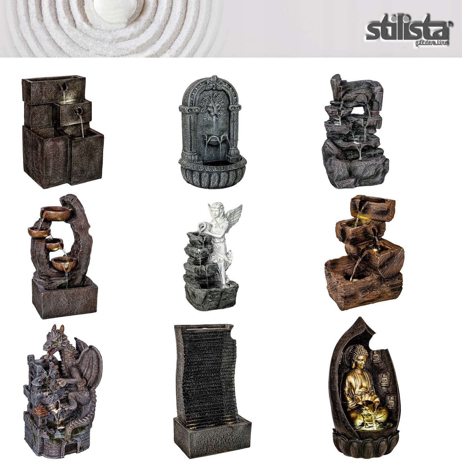 FONTANNA WODNIK OGRODOWA GŁOWA LWA + POMPA Kod producenta 3294