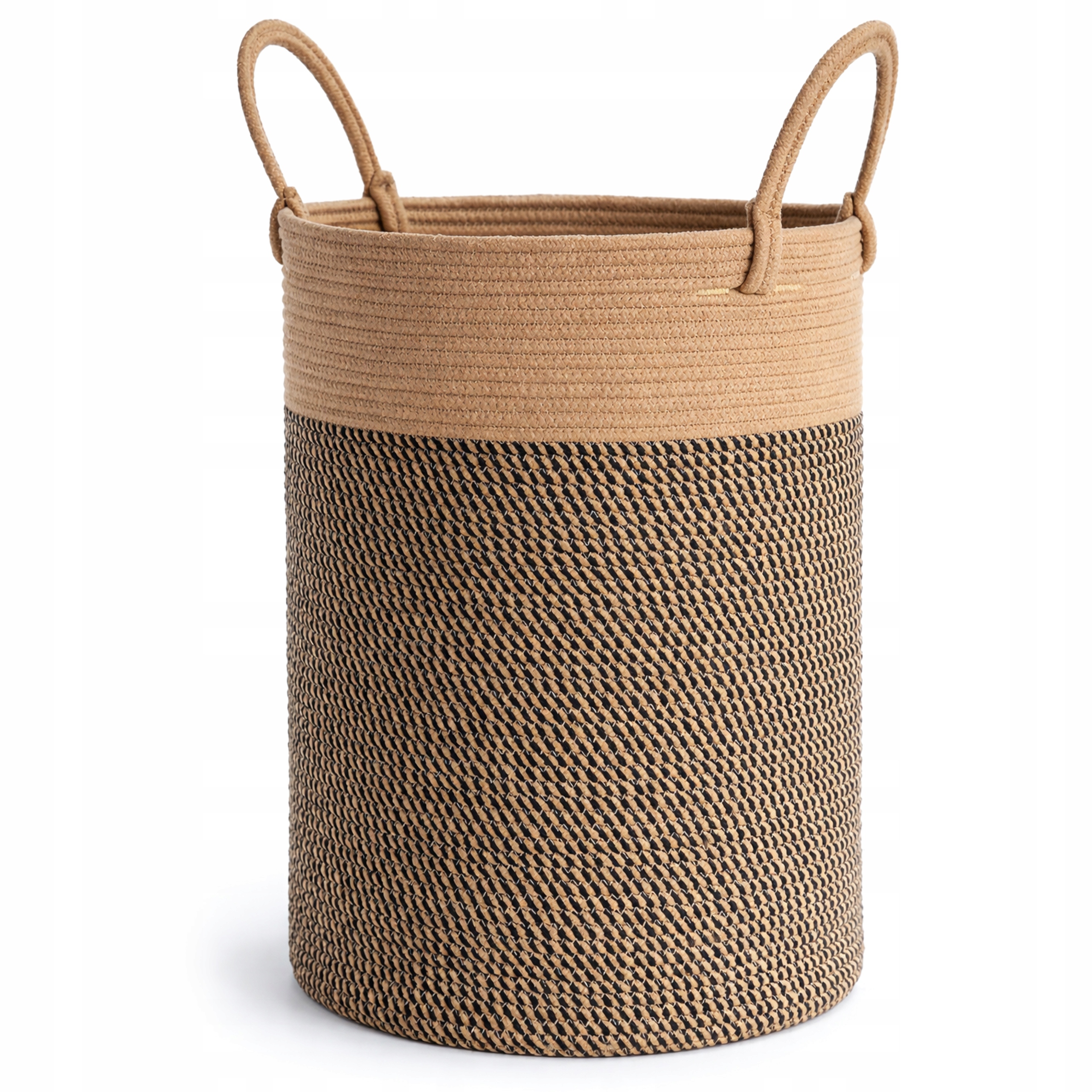 Úložný koš 50 l na hračky Praní oblečení Pletený bavlněný