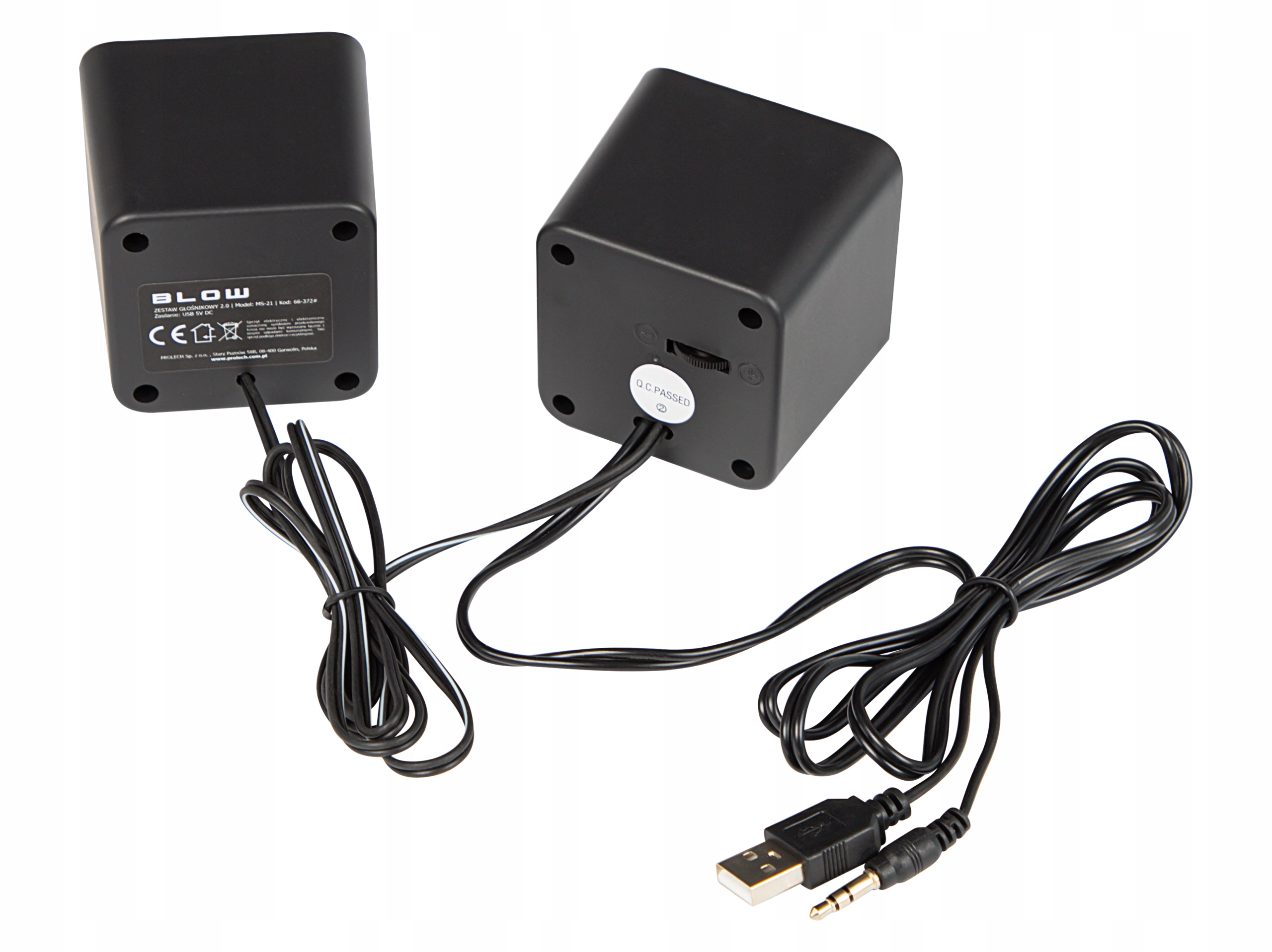 GŁOŚNIKI KOMPUTEROWE DO KOMPUTERA PC LAPTOPA USB MP3 MINI JACK 3.5 mm Rodzaj zestawu 2.0