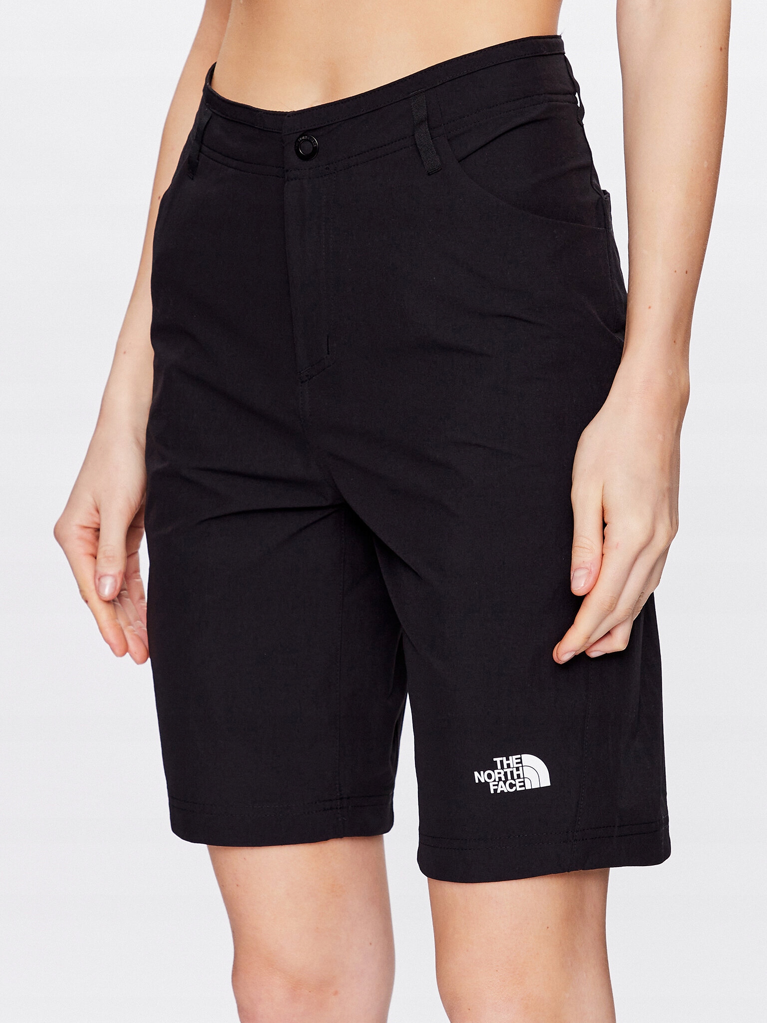 The North Face Szorty materiałowe Explo NF0A824H Czarny Regular Fit