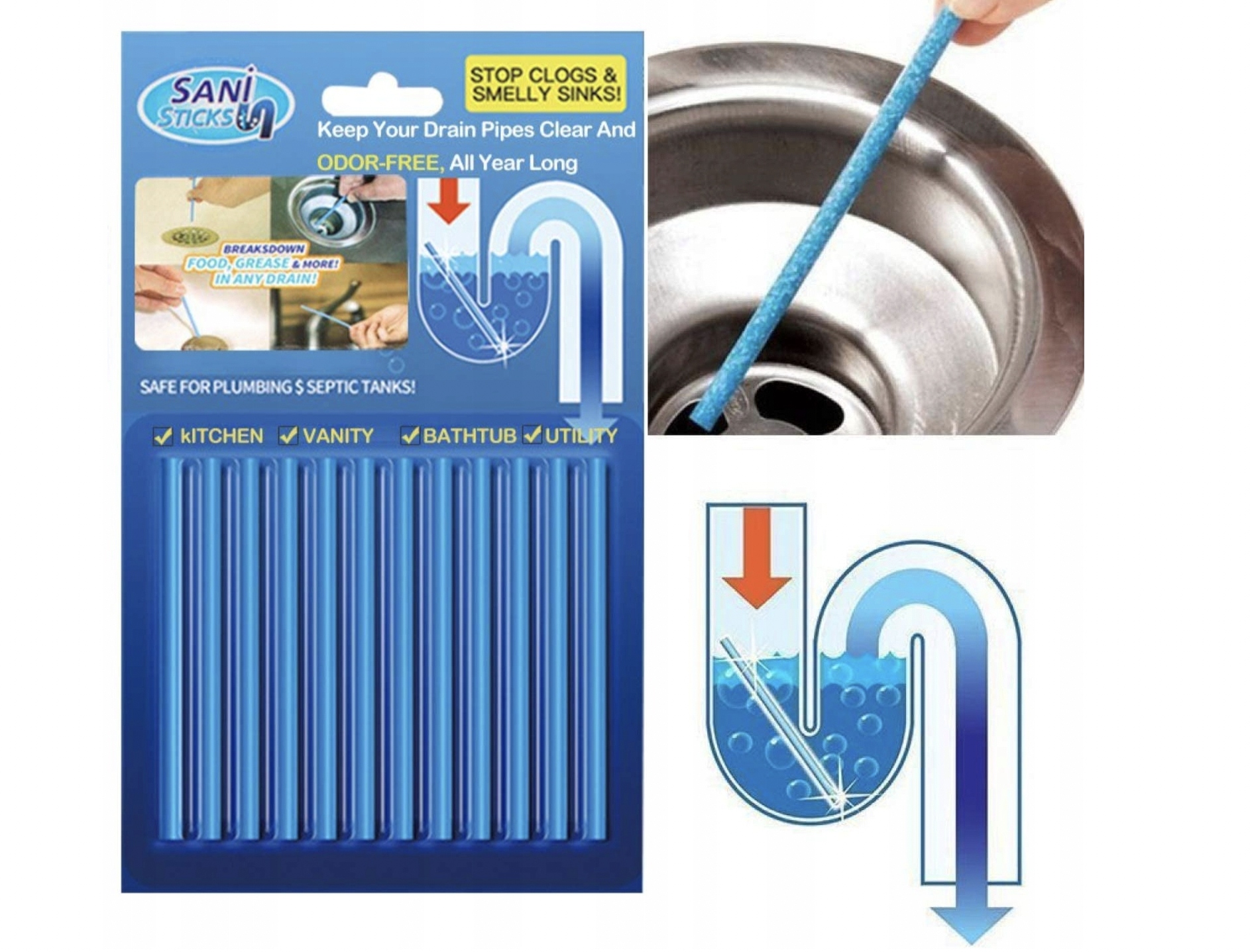 PATYCZKI CZYSZCZĄCE DO ODPŁYWÓW UDRAŻNIANIA RUR