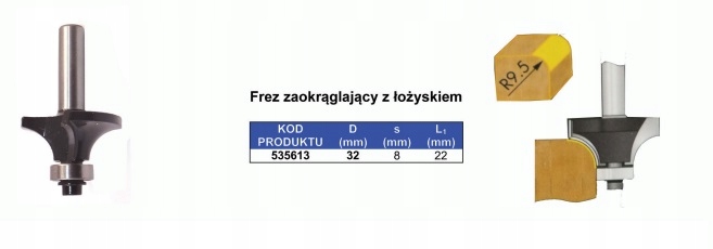 Frez zaokrąglający z łożyskiem 32 mm DRILLCRAFT Marka Drillcraft