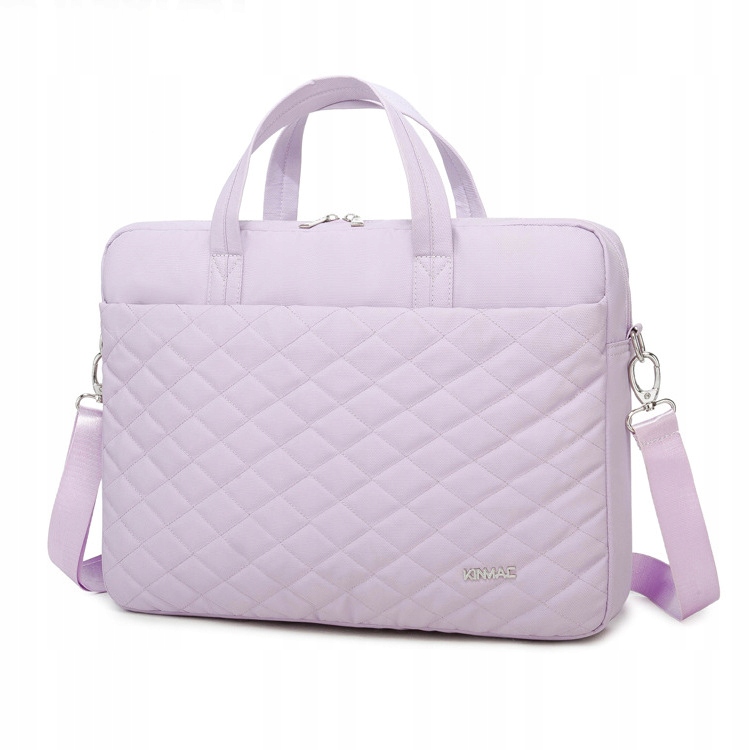 Damska pikowana Torba na laptopa 13,3" 14,1" Kinmac 0001 z paskiem fiolet