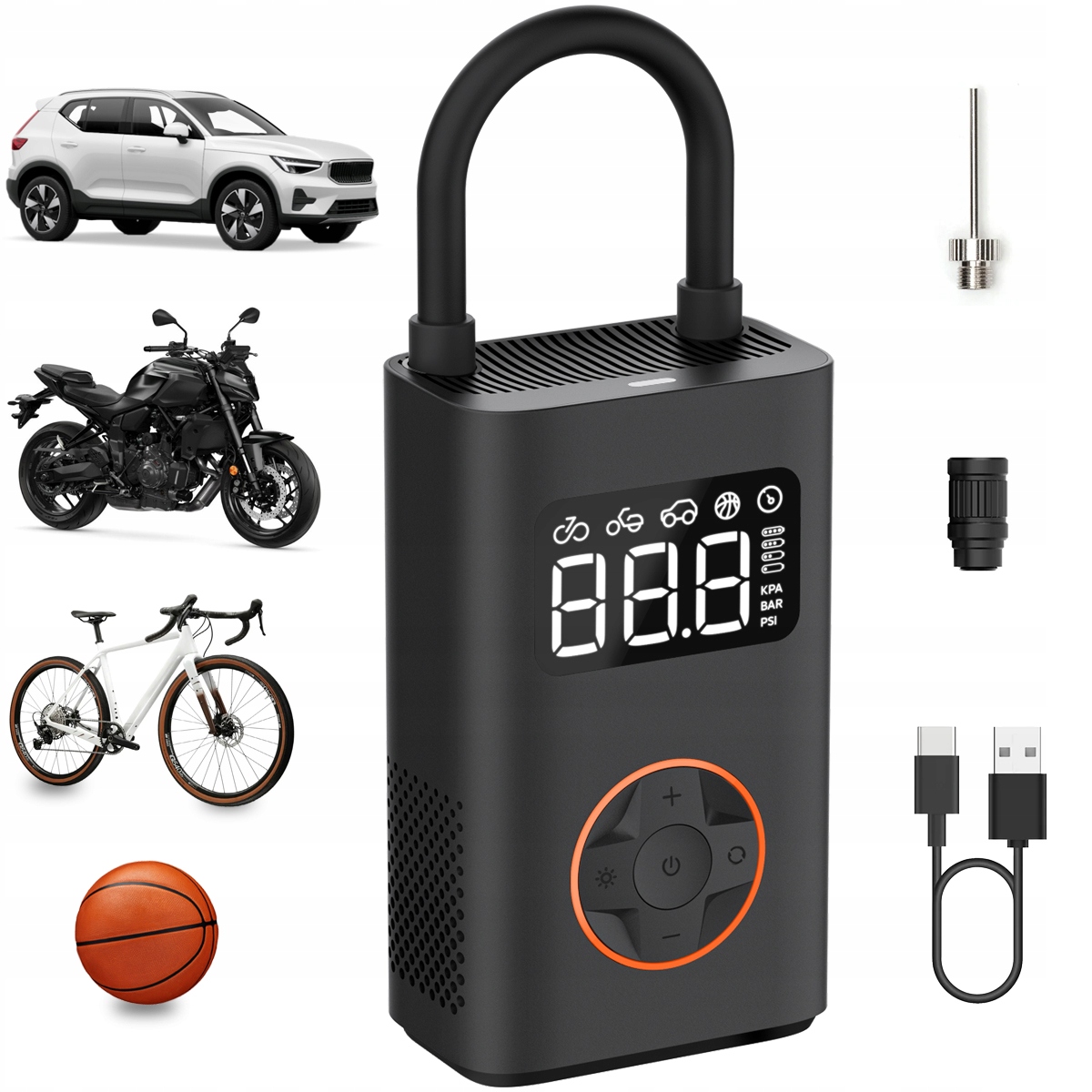 Elektrická Akumulátorová Automobilová Pumpa Na Míč Kol Pneumatik Pro