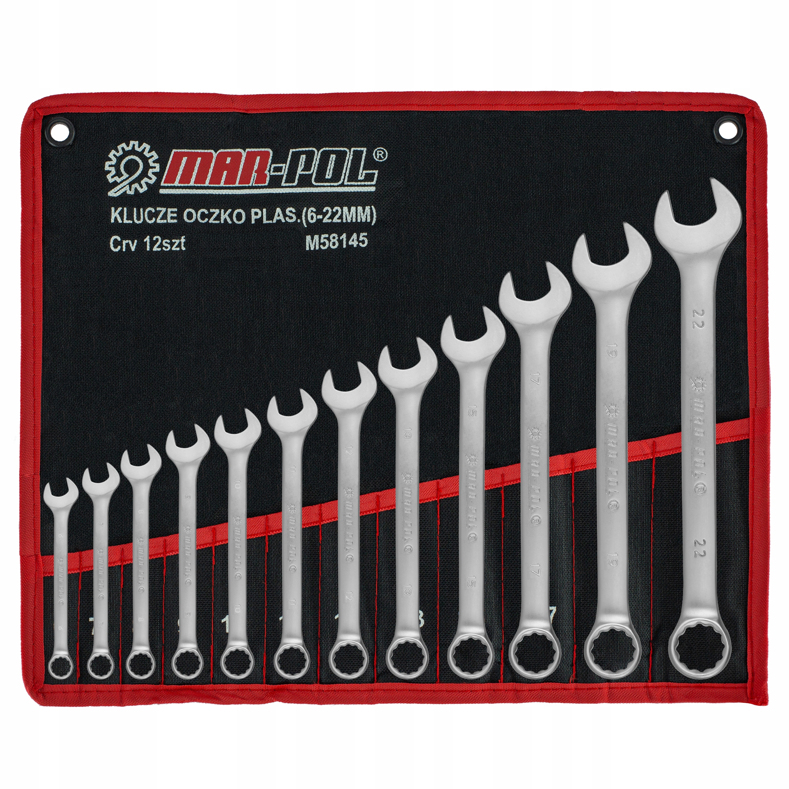 

Klucze Płasko Oczkowe 6-22mm Zestaw Kluczy 12EL