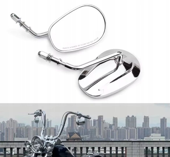 Zrcátko Zrcátka komplet kovové chromované Harley Davidson Hd H-d