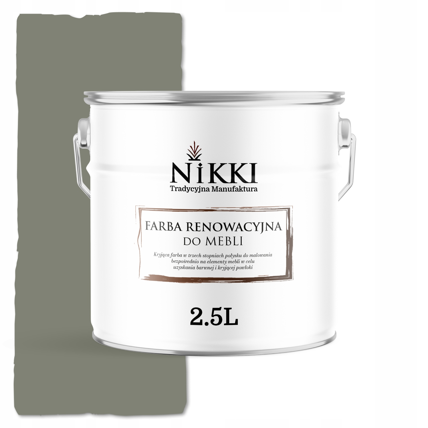 Farba Na Kuchynský Nábytok Predná Strana Cementová Šedá RAL7033 Saténová 2,5 L