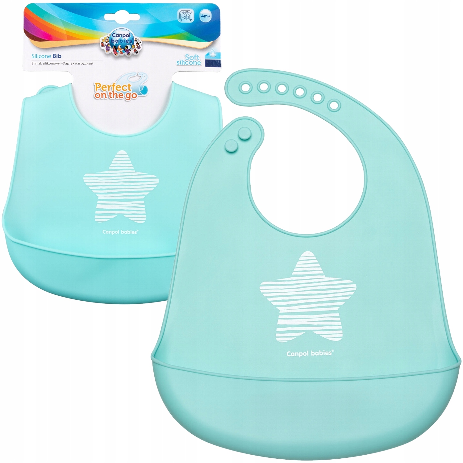 

Canpol Śliniak Silikonowy Wodoodporny Z Kieszonką