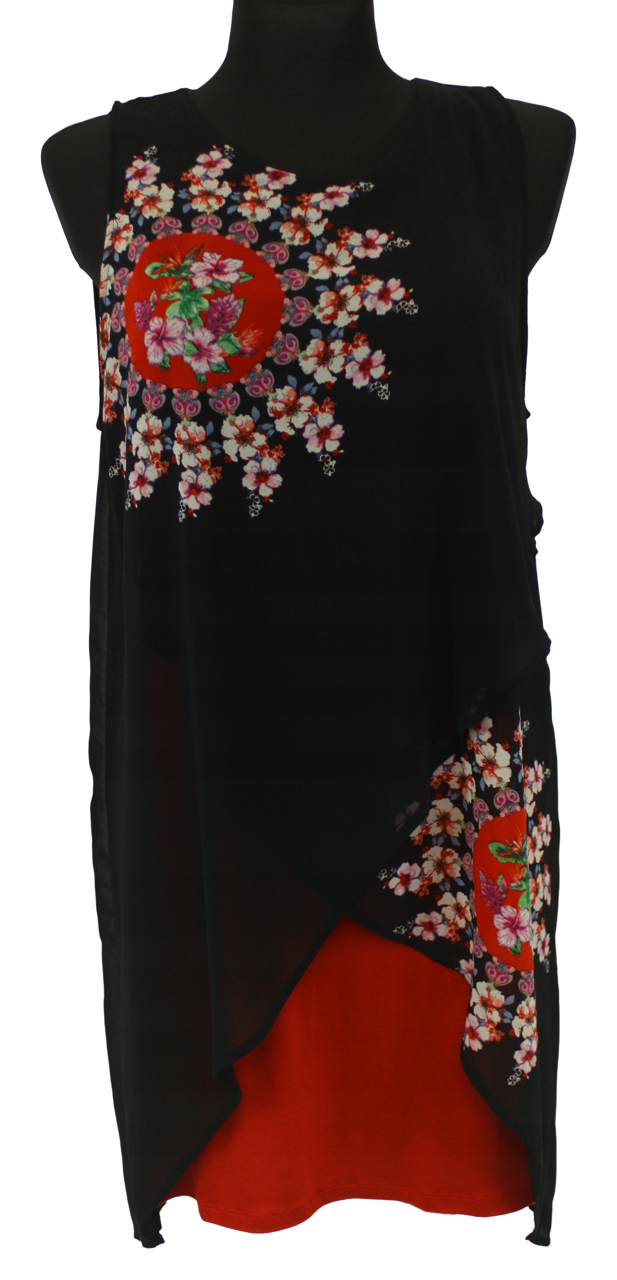 

Sukienka do kolan Desigual w kwiaty retro 38