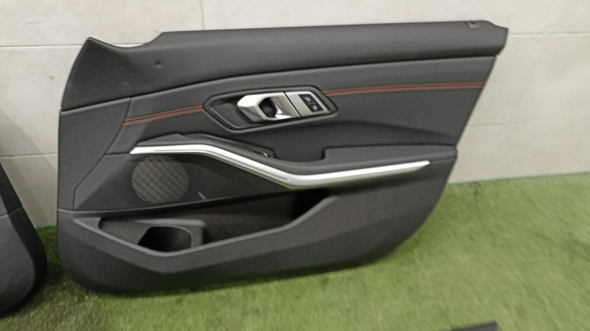 BMW G20 upholstery door side front rear part leather red NIC