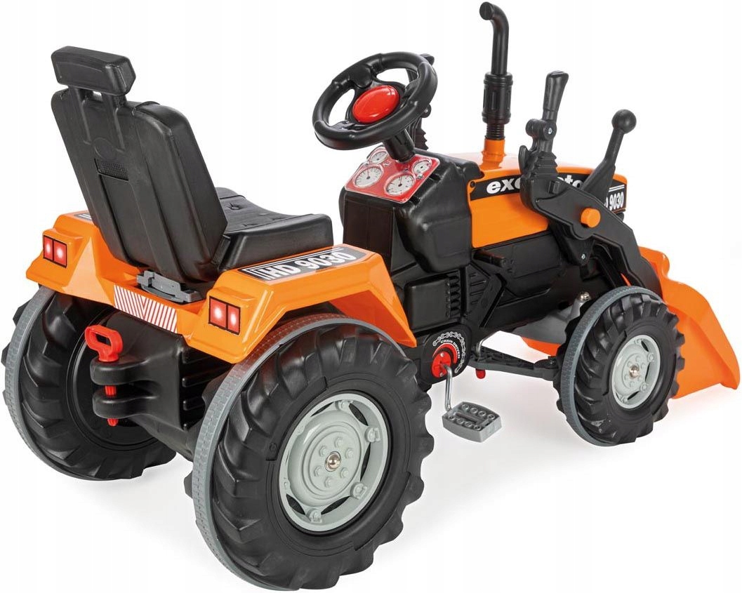 Pilsan Traktor na Pedały z Łyżką Jeździk z Klaksonem XXL pomarańczowy 07297 Marka Pilsan