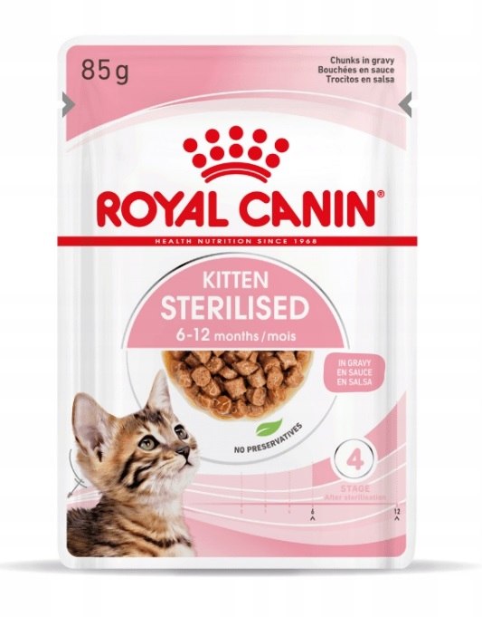 Levně Royal Canin Sterilised Kitten vlhké krmivo v omáčce pro kočky 85 g