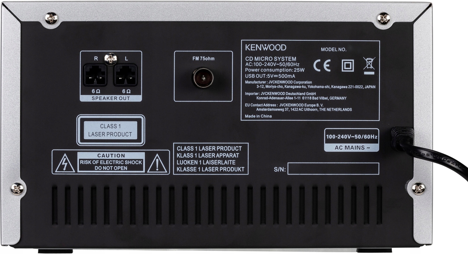 Wieża KENWOOD M-720DAB Bluetooth Srebrny Komunikacja Bluetooth