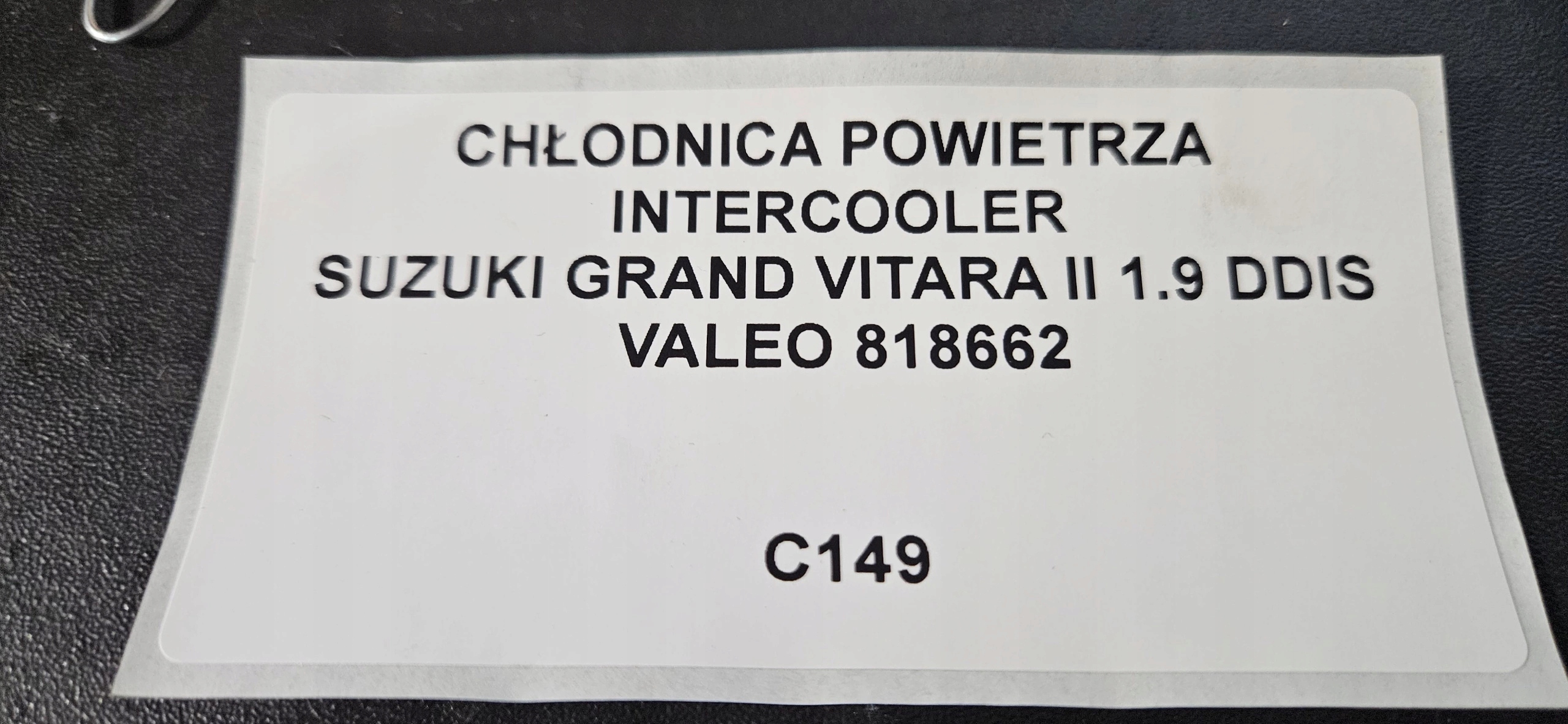 radiator intercooler SUZUKI GRAND VITARA II 1.9 D