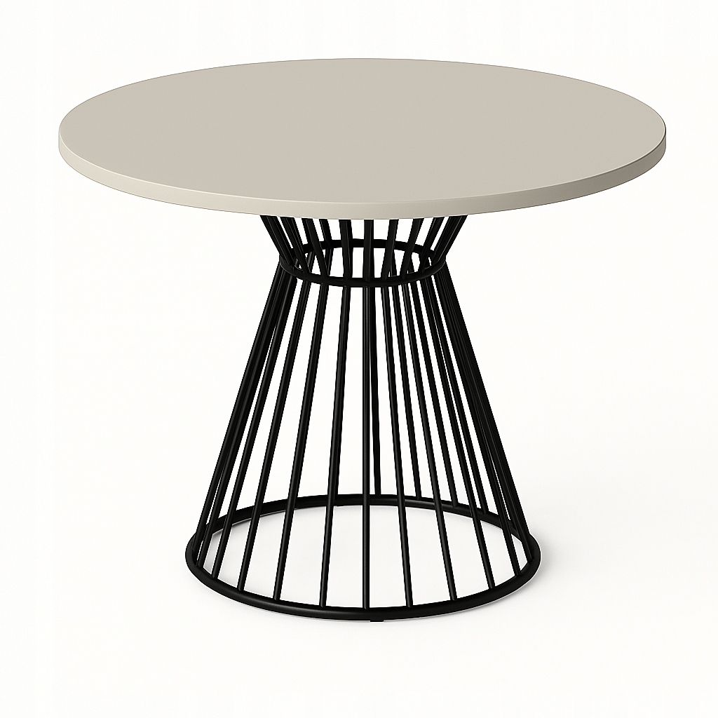 Stůl s kulatou deskou, stůl Kašmír do obývacího pokoje 110 cm. Kulatý stůl kašmír