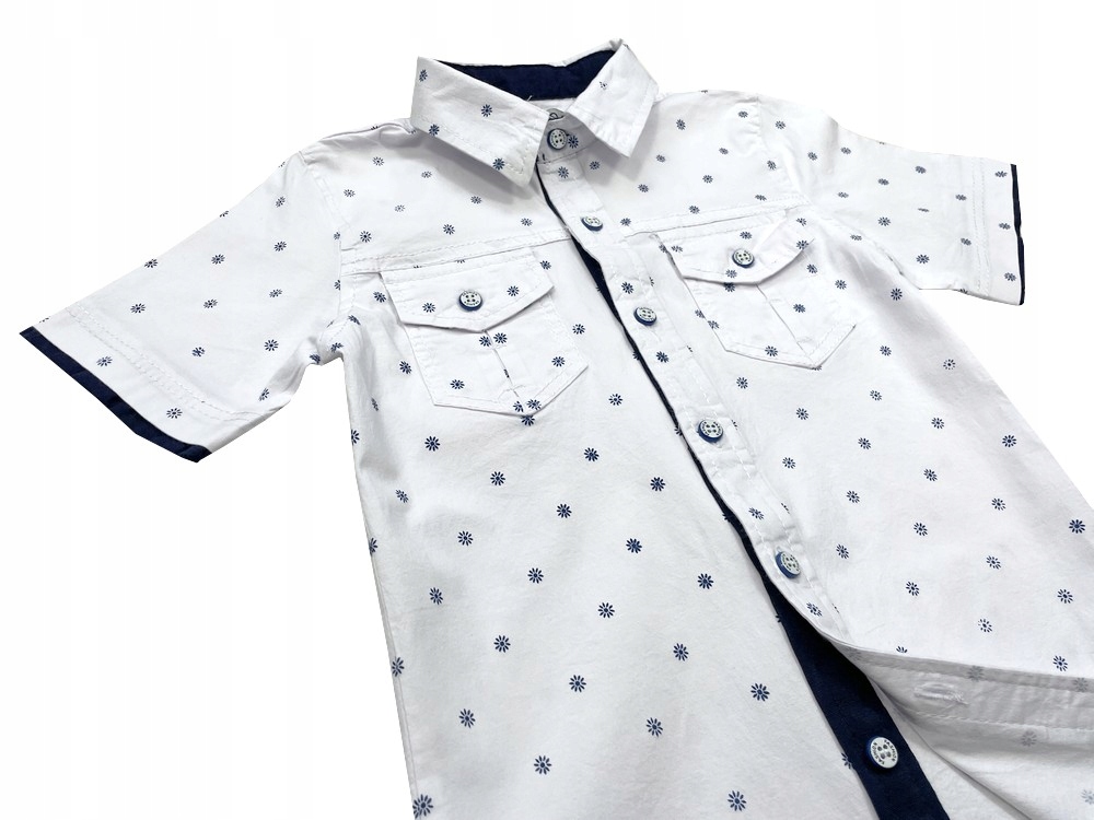 KOSZULA bawełniana ACTIV r 16 - 146 WHITE + gratis Rękaw krótki rękaw