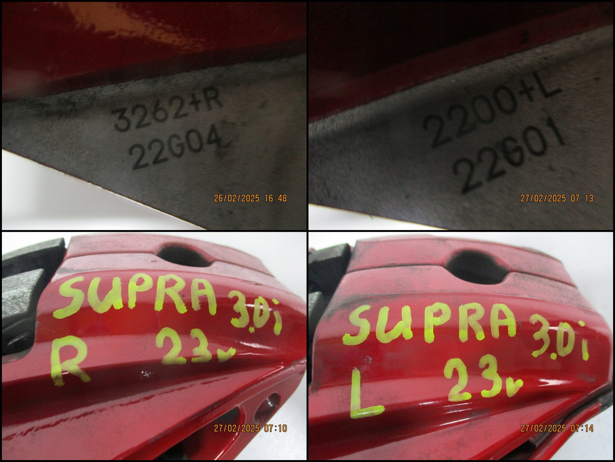 caliper calipers TOYOTA SUPRA 3,0I 23R front front 22G04 22G01