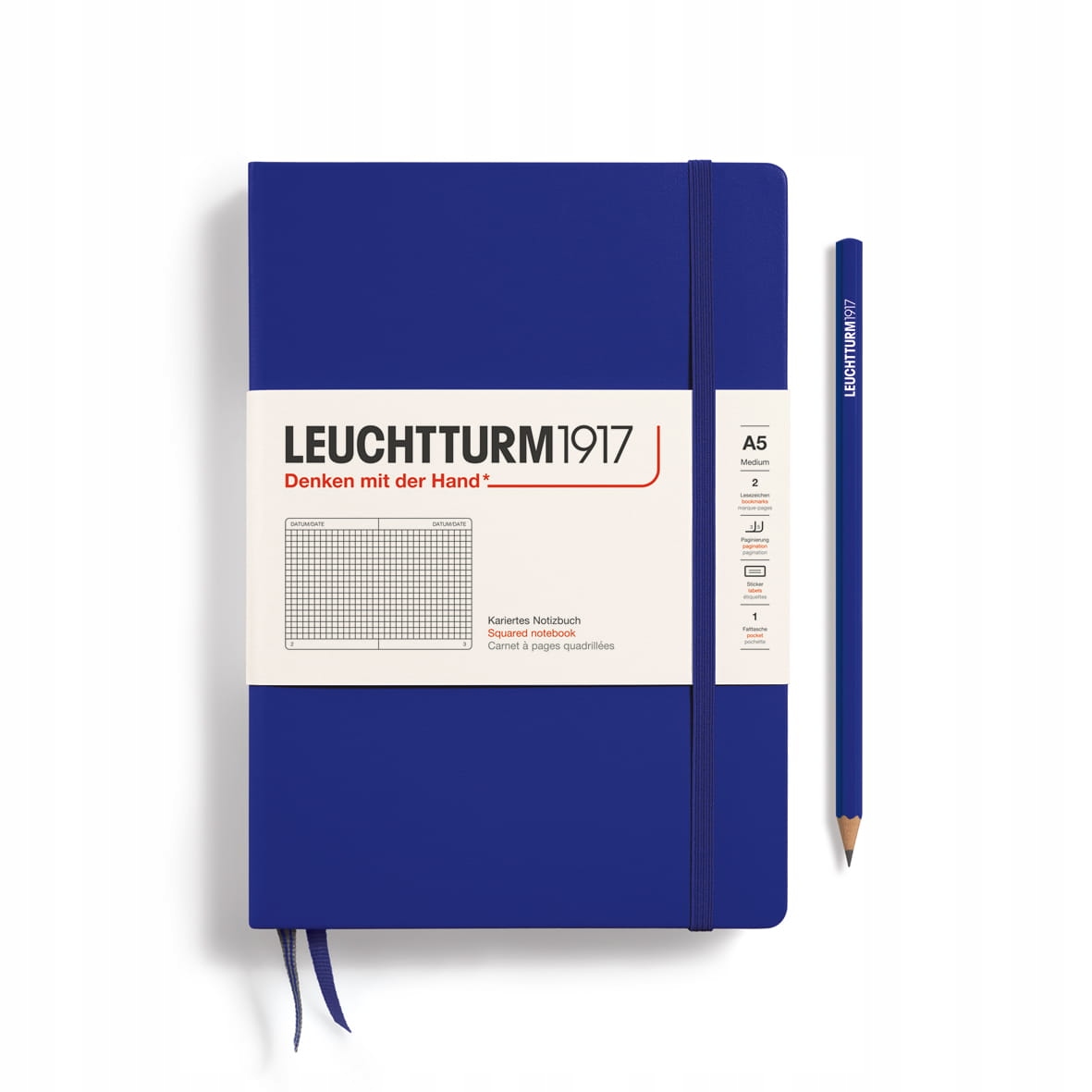 Notatnik Leuchtturm1917 Medium A5, kratka, Ink