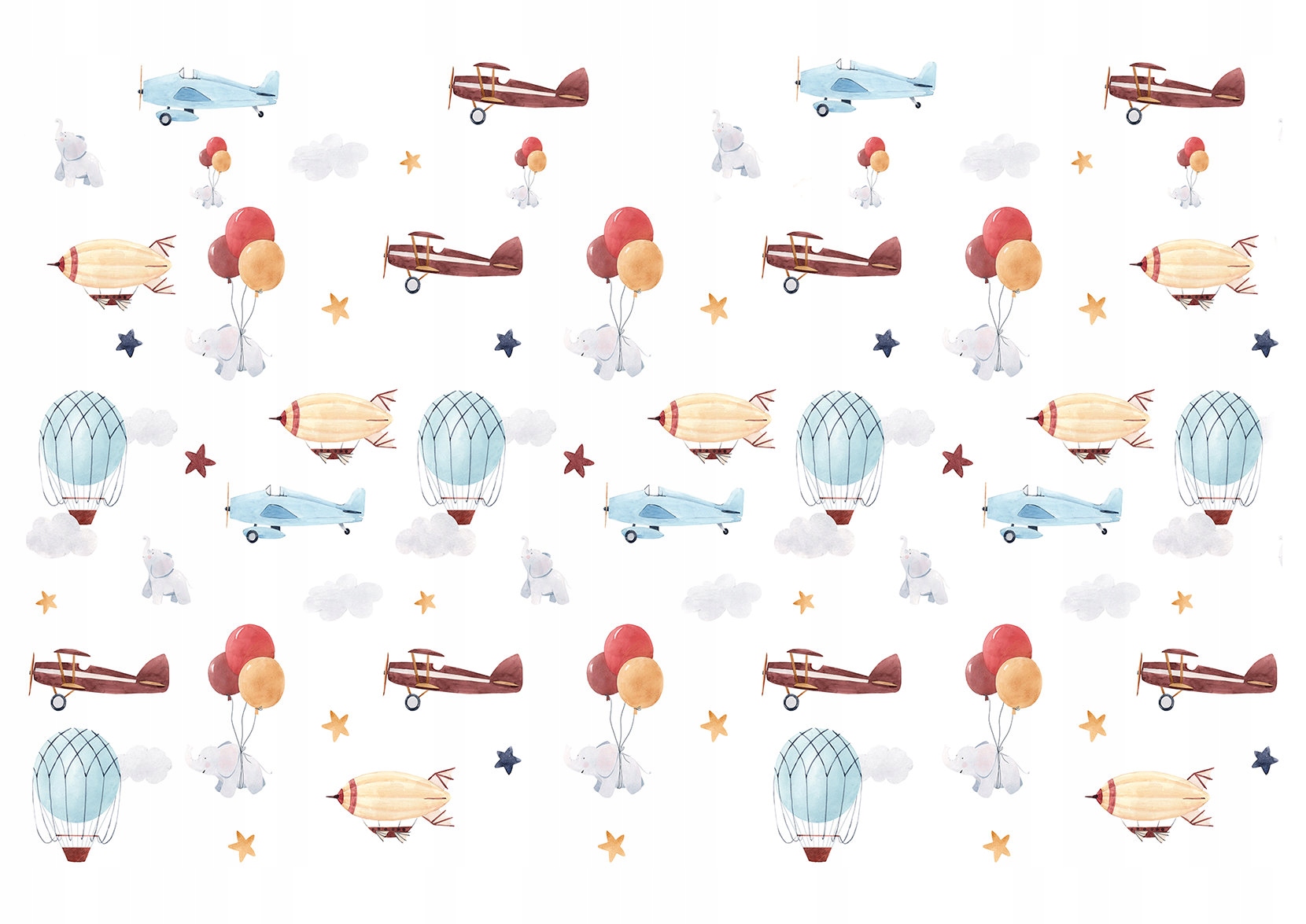 Vliesová fototapeta Létající sny, balónky, sloni 312x219 lepidlo