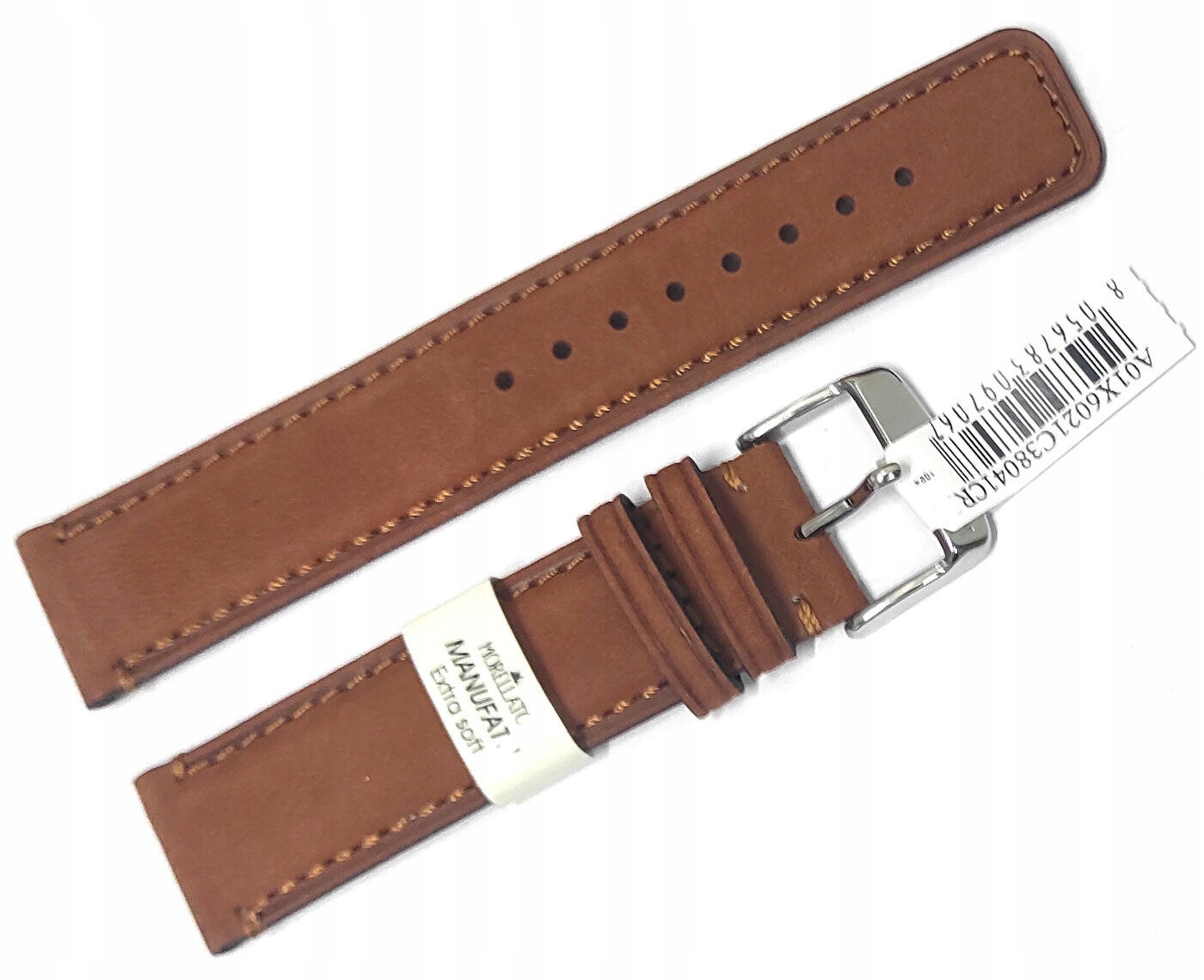 Hnědý Kožený Měkký Italský Pásek Morellato Nubuk Coubert 18 mm X6021