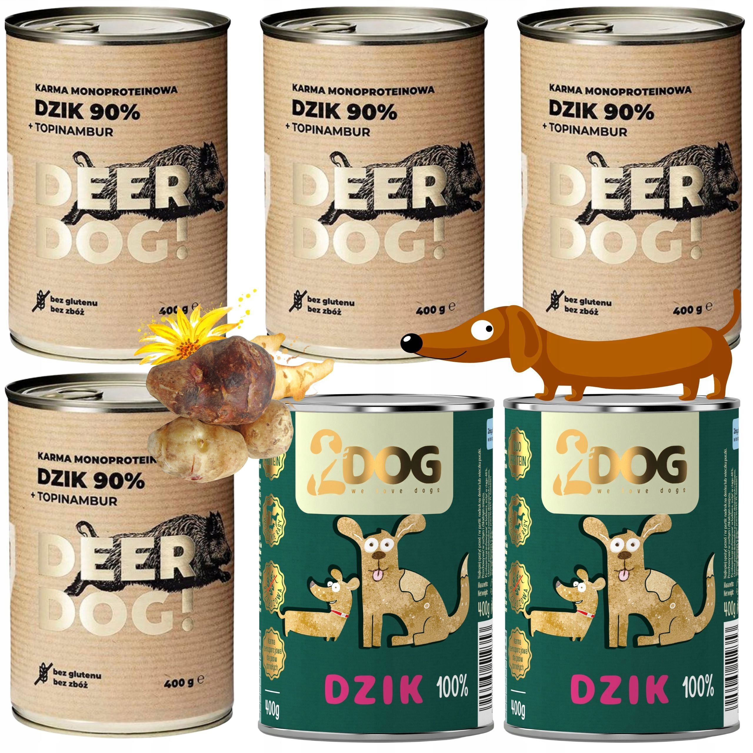 Levně Vlhké Krmivo Pro Psa Divočáka 100% Bezobilné, Monoproteinové, Hypoalergenní, 400 G