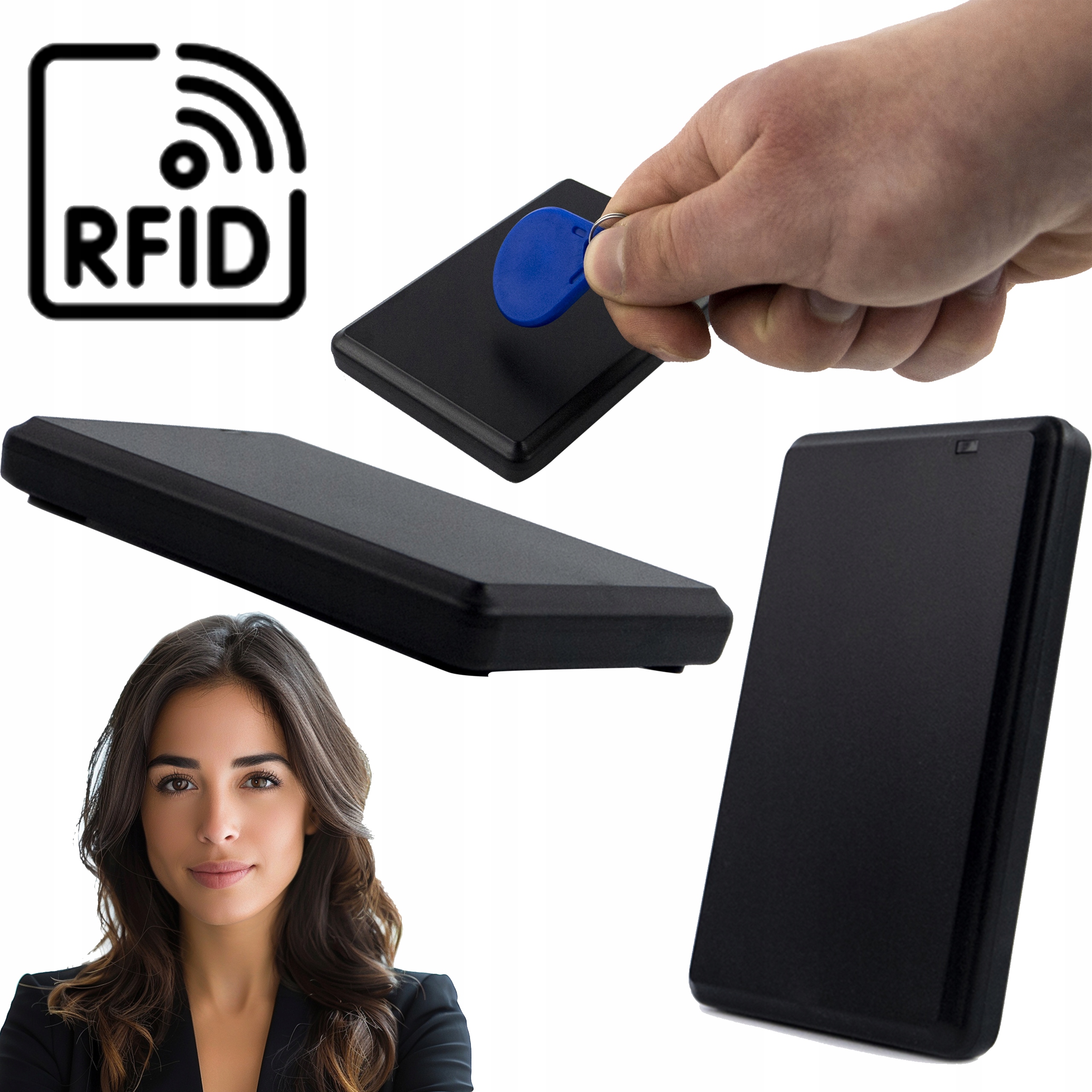 Rfid Skener Pro Tagy Mifare 125KHz 13,56MHz Usb Kabelový Automatický