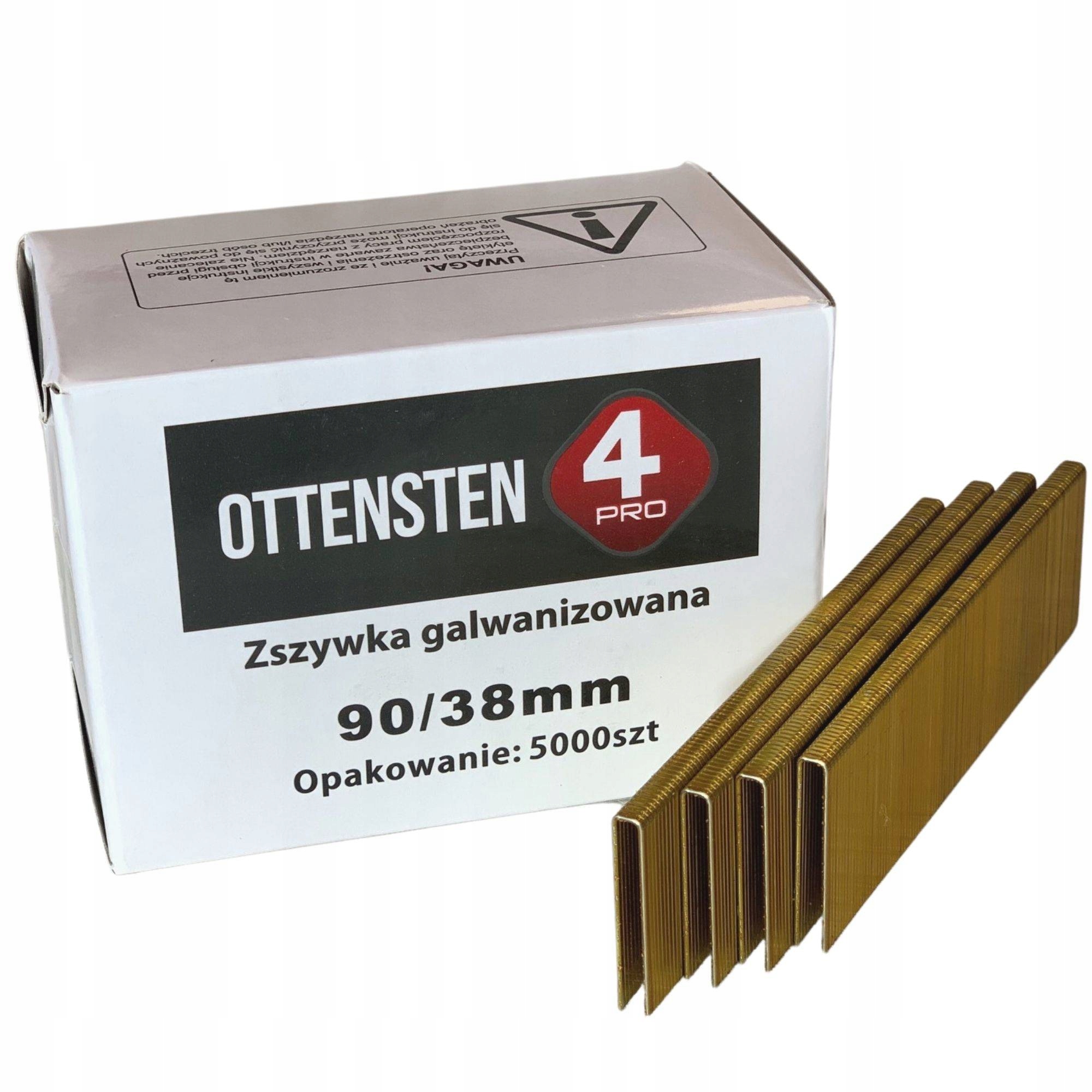 Ottensten ZSZYWKI STOLARSKIE TYP90 38mm 5000 szt. Stan opakowania oryginalne
