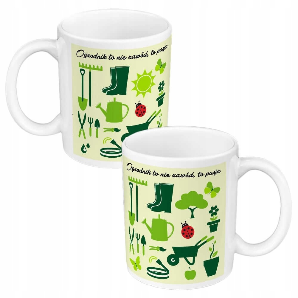 

Kubek ogrodnika biały prezent.